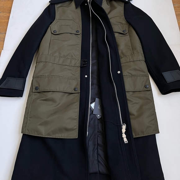 MCM Worldwide Mens Medium Wool Zip Hood Coat New - Picture 5 of 15